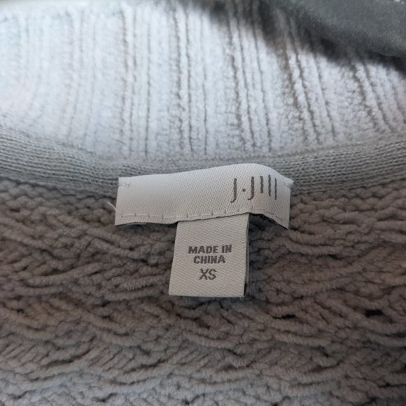 J Jill Grey Button Waffle Weave Cardigan - Picture 2 of 3